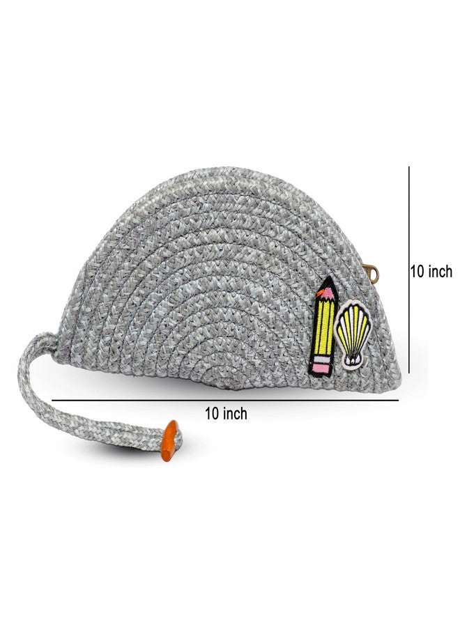 Ariya Women Clutch Handbag with Sticker (4077 | Light Gray) Handcrafted PP & Cotton Blend Clutch, Perfect for Ladies & Girls, Lightweight Stylish Purse for Parties, Special Occasions, Casual - Image 3